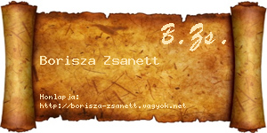 Borisza Zsanett névjegykártya